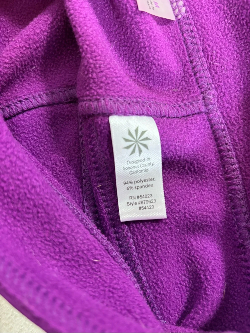 Athleta Snowslide Skirt M Fleece Lined Purple Winter Hiking Running Gorpcore